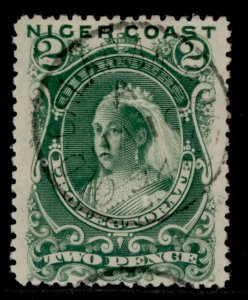 NIGERIA - Niger Coast Protectorate QV SG47d, 2d green, FINE USED. Cat £19. CDS