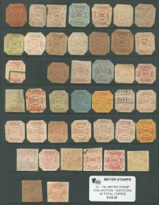 CANADA METER POSTAGE STAMP COLLECTION - 1930's 1¢-10¢