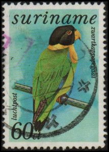 Suriname C65 - Used - 60c Caica Parrot (1977) (cv $0.80)