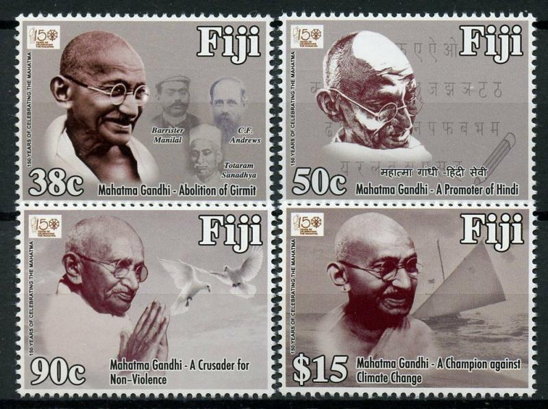 Fiji 2018 MNH Mahatma Gandhi 150 Years 4v Set Famous People Stamps