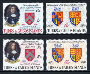 Turks and Caicos 213-26 MLH, Tercentenary of Letters Patent Set from 1970.