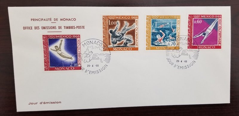 Monaco,  1968 First Day Covers - 12 Unaddressed