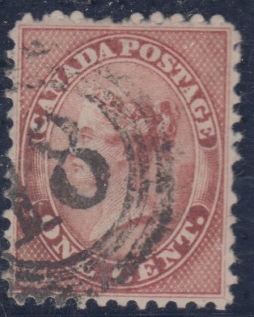 4 ring #18 KINGSTON RF2 cancel -- SUPERB ** #14 1 cent Rose Canada used