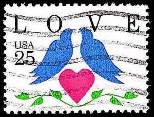 # 2440 USED LOVE STAMP 2 DOVES