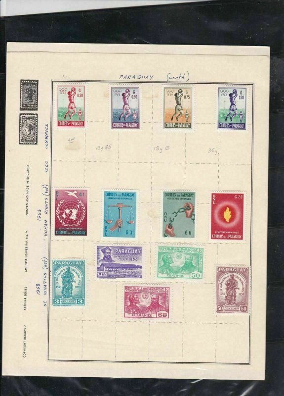 paraguay 1963 stamps page ref 18213