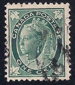 Canada #67 1 cent 1897 Queen Victoria Stamp used F-VF 