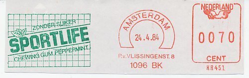 Meter cut Netherlands 1984 Sportlife - Chewing gum