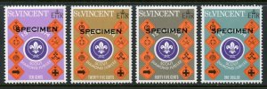 ST. VINCENT SC#385-388 Boy Scout Diamond Jubilee (Specimen) (1974) MNH