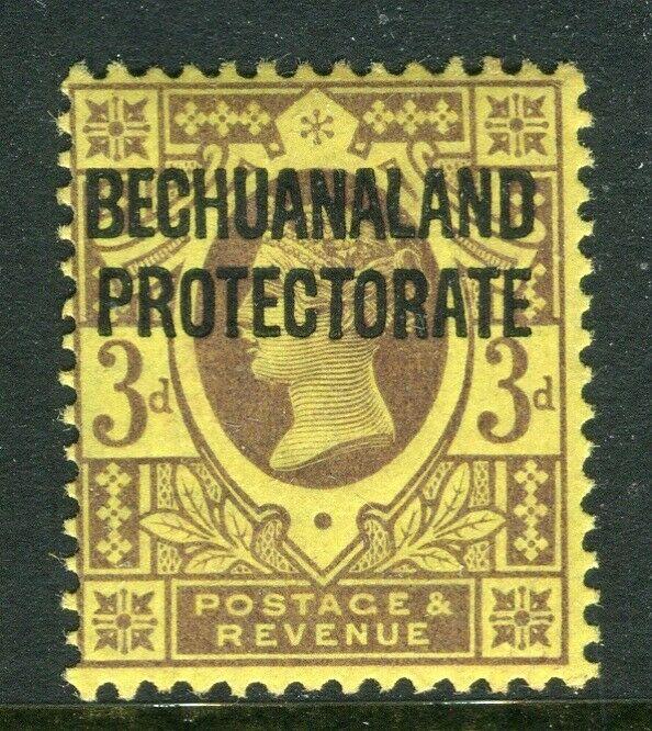 BECHUANALAND; 1897 early QV Optd. issue Mint hinged 3d. value