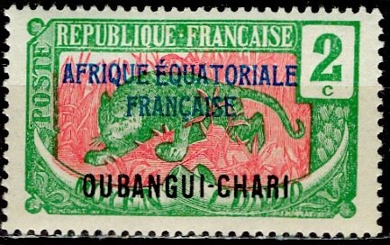 Ubangi (Gabon) : 1924: Sc. # 42: **/MNH Single Stamp