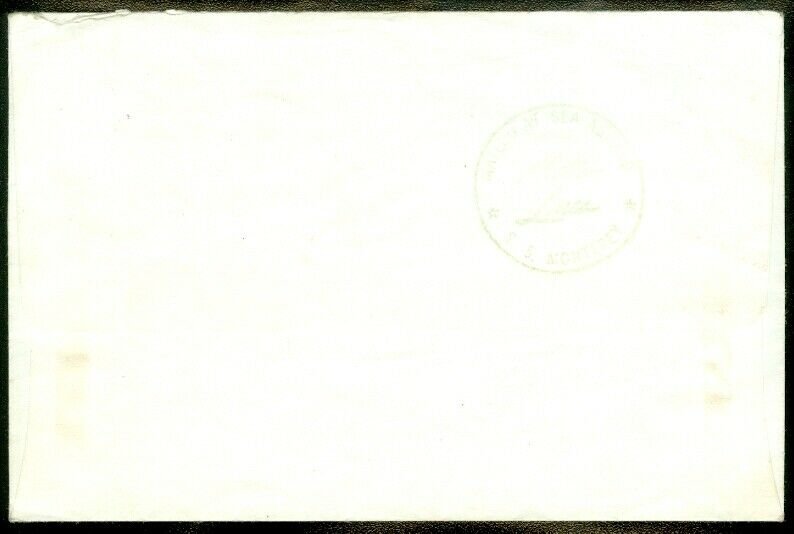 EDW1949SELL : TONGA Very nice usage of Coin stamp on 1968 Canoe Mail cover.