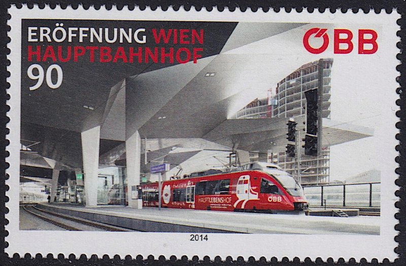 Austria - 2014 - Scott #2520 - MNH - Opening of Vienna Central Railroad Station