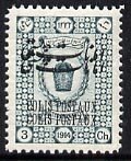 Iran 1915 Parcel Post 3ch fine mounted mint single with o...