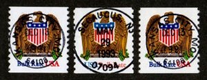 United States #2602-2604 used first day cancel