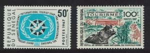 Senegal Hippo Intl Tourist Year 2v 1967 MNH SG#361-362