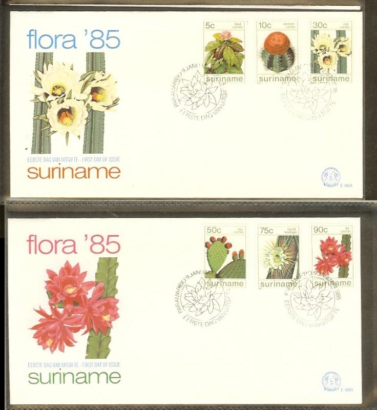 1985 - Rep. Surinam FDC E088AB - Flora - Cactusses - from Surinam [B33_102]