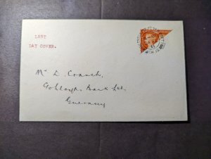 1941 England British Channel Islands Bisect Last Day Cover Guernsey CI Local Use