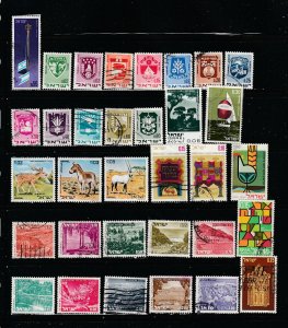 Israel Collection C, 1019 Stamps - 4 Scans - All the stamps are in the scans.