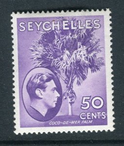 SEYCHELLES; 1938 early GVI Pictorial issue fine Mint hinged Shade of 50c. value