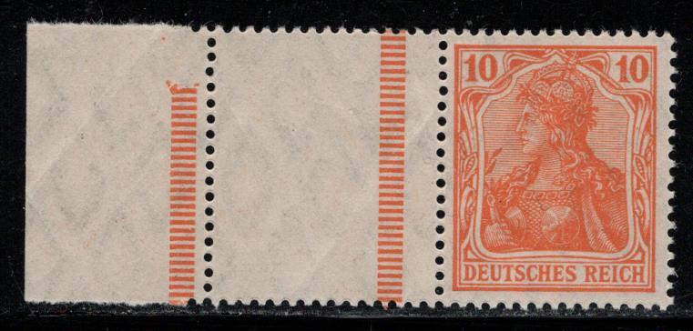 Germany Scott # 119, label, margin, mint nh, se-tenant, Mi# RL1.1