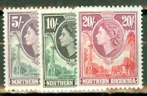 LC: Northern Rhodesia 61-74 mint CV $84.10; scan shows only a few