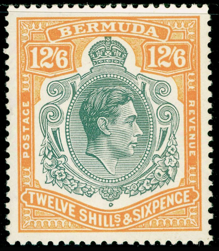 BERMUDA SG120e, 12s 6d grey & pale orange, NH MINT. Cat £100.