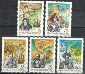 Hungary Stamp 3314-3318  - Early explorers and Discovery of America