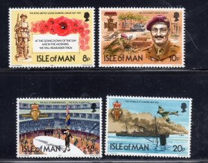ISLE OF MAN #201-204 1981 ROYAL BRITISH LEGION 60TH ANNIV. MINT VF NH O.G