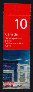 Canada 1991a Booklet BK251Aii MNH Flag over Post Office HQ, Vancouver 2010 o/p