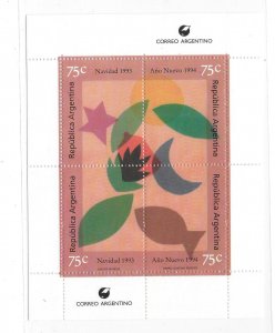 Argentina 1993 Christmas New Year Sheet Sc 1807 MNH C3