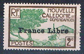 New Caledonia 218 MNH Bay of Paletuviers overprint 1941 (N0587)