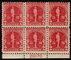 US #688 PLATE BLOCK, VF mint never hinged, post office fresh,  SUPER NICE PLATE!