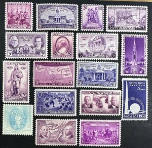 US MNH LOT (Mint No Hinge) c1930s Commeratives [R1162]