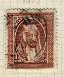 IRAQ; 1927 early pictorial Faisal issue fine used 1R. value