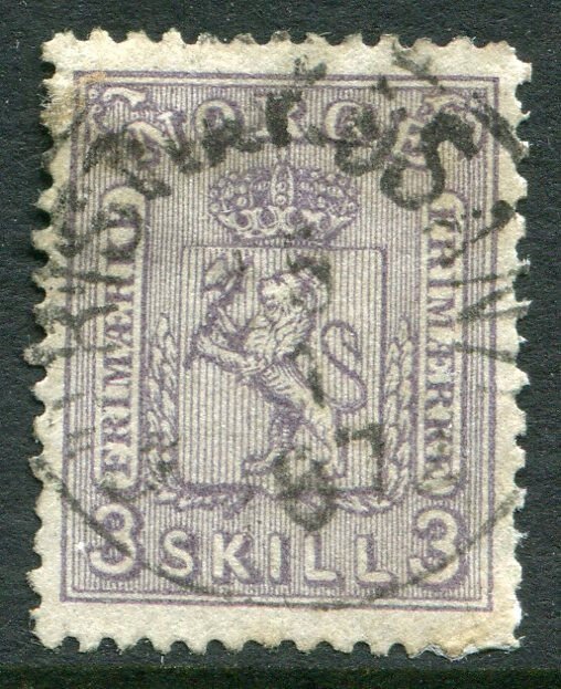 NORWAY ~ #13 V-VF Centered Used Issue with CDS - LION RAMPANT ~ S5531