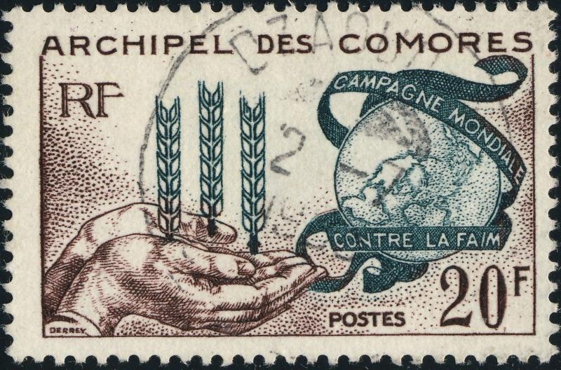 COMORES - 1963 - Yv.26/Mi.52 20fr Campagne Mondiale contre la Faim - Obl. TB