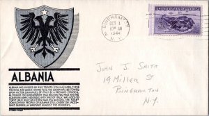 United States New York Binghamton 1944 machine  Albania Anderson cachet.