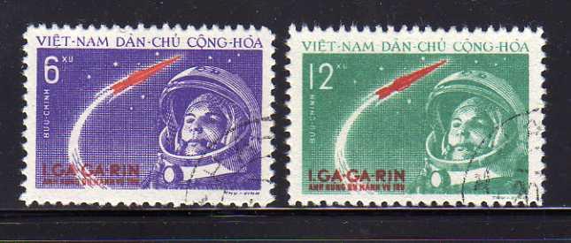 North Vietnam 160-161 Set U Yuri Gagarian's Space Flight (E)