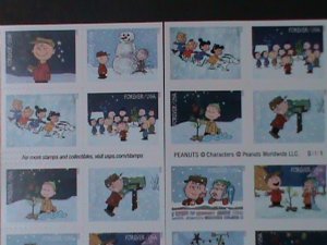 UNITED STATES-2015-SC# 5030b-A CHARLIE BROWN CHRISTMAS-BOOKLET OF 20 MNH VF