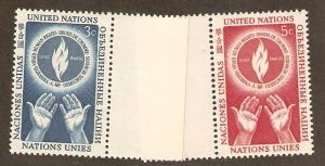 United Nations  Scott # 21-2  MNH