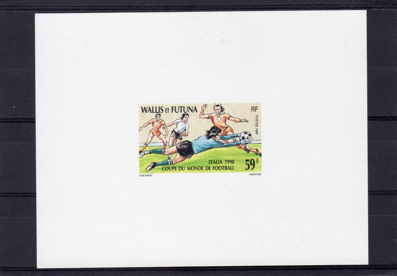 Wallis and Futuna 1990 World Cup Italy 1990 DELUXE SS IMPERFORATED MNH VF