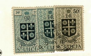 St Lucia #144 MH, 166-7 used