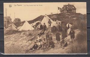 Belgium, 1975. Boy Scouts Camping on the Dunes, Post Card. ^