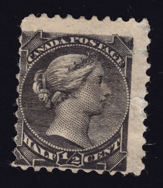 Canada Scott 34 Mint HR OG 1/2 cents 1882 black Lot AB5018 bhmstamps