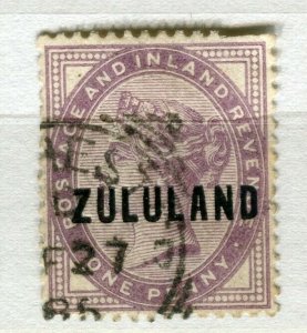 ZULULAND 1880s classic QV issue + Forged Optd. on used 1d. value