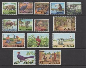 Zambia   Scott#  135-148  unused  OG   hinged