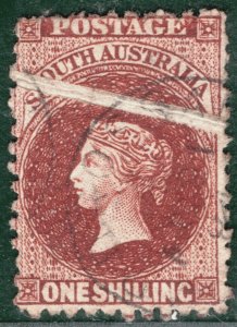 SOUTH AUSTRALIA QV Stamp SG.83var 1s *SUPER PAPER-FOLD VARIETY* CDS Used LBLUE15