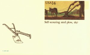 US UX115 MNH Self Souring steel plow, 1837