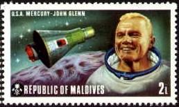 Mercury Spacecraft & John Glenn, Maldive Islds SC#473 MNH