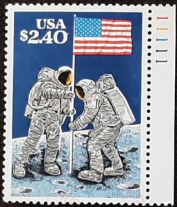 US Scott # 2419; used $2.40 Priority rate, Moon Landing, 1989; XF; Off paper